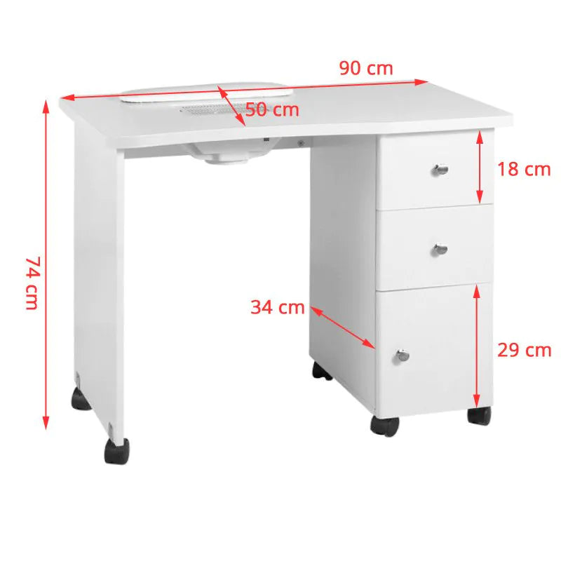 White Wood desk with absorber