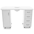 Desk 2027 white two cabinets with an absorber