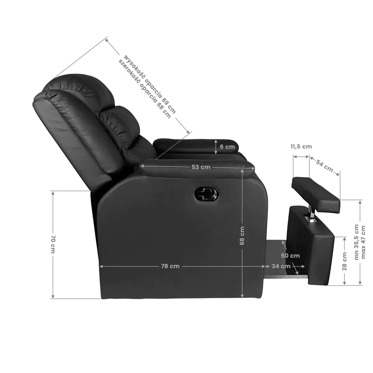 Spa chair for pedicure hilton black