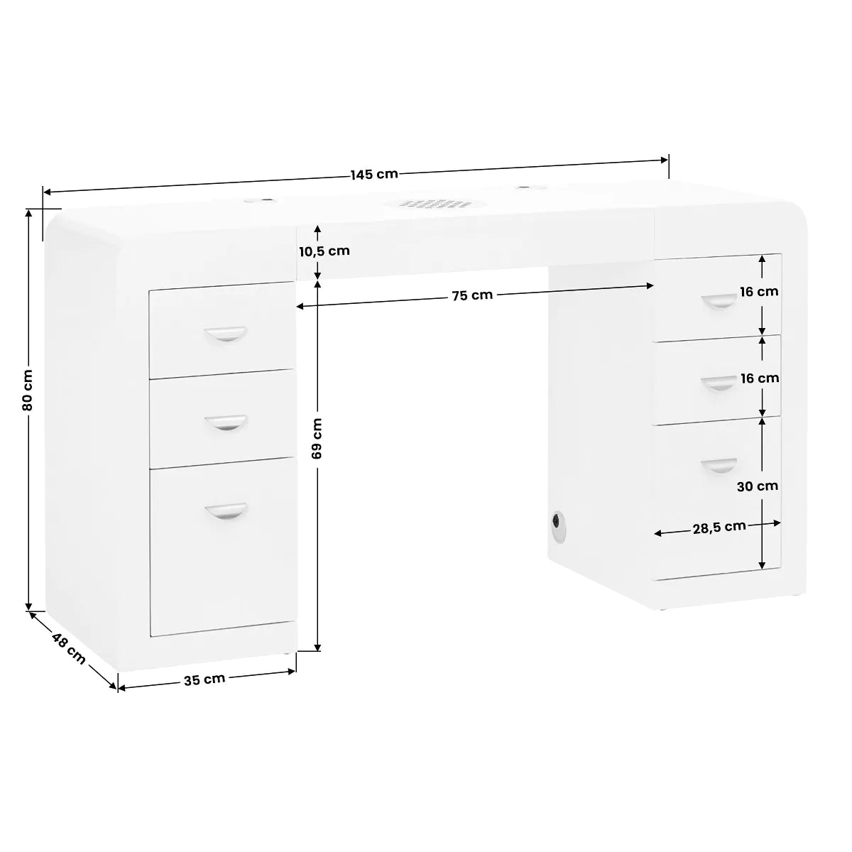 COSMETIC DESK 314 WHITE