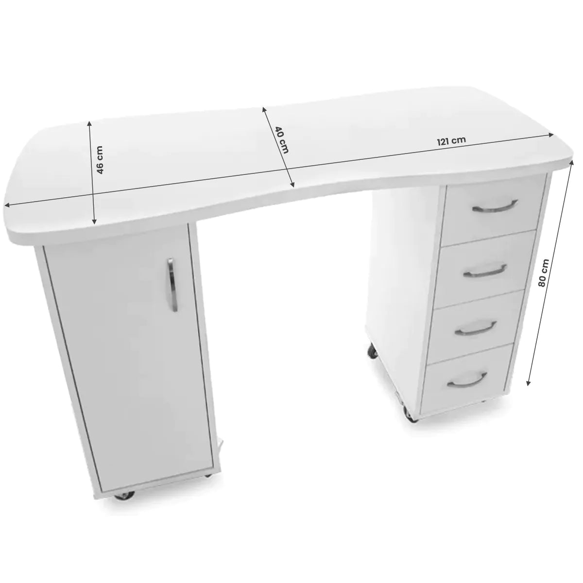 Desk 2027 white two cabinets